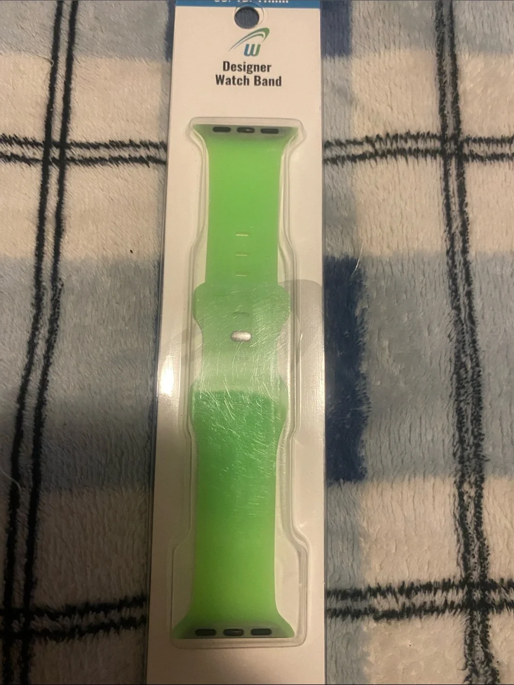 Designer Neon Green Silicone Watch Band for 38/40/41mm Apple Watch